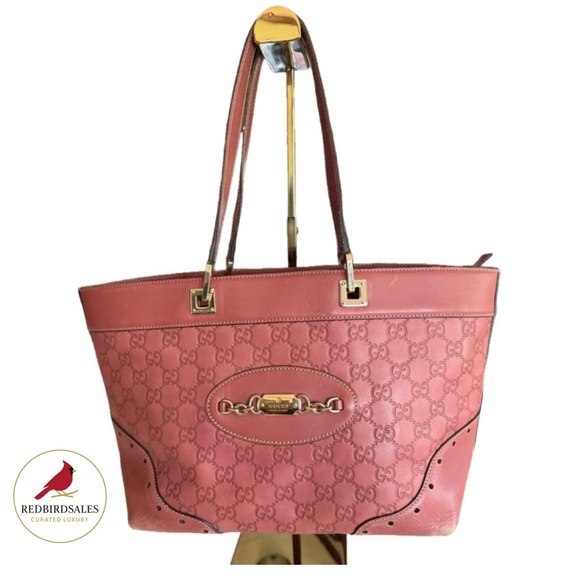 Gucci Guccissima large logo plaque Punch leather Tote Authentic with COA - Picture 1 of 16